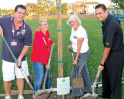 Local Lions get busy planting trees