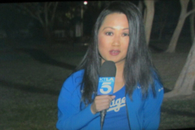 KTLA TV reporter talks clean air in Rossmoor’s Rush Park