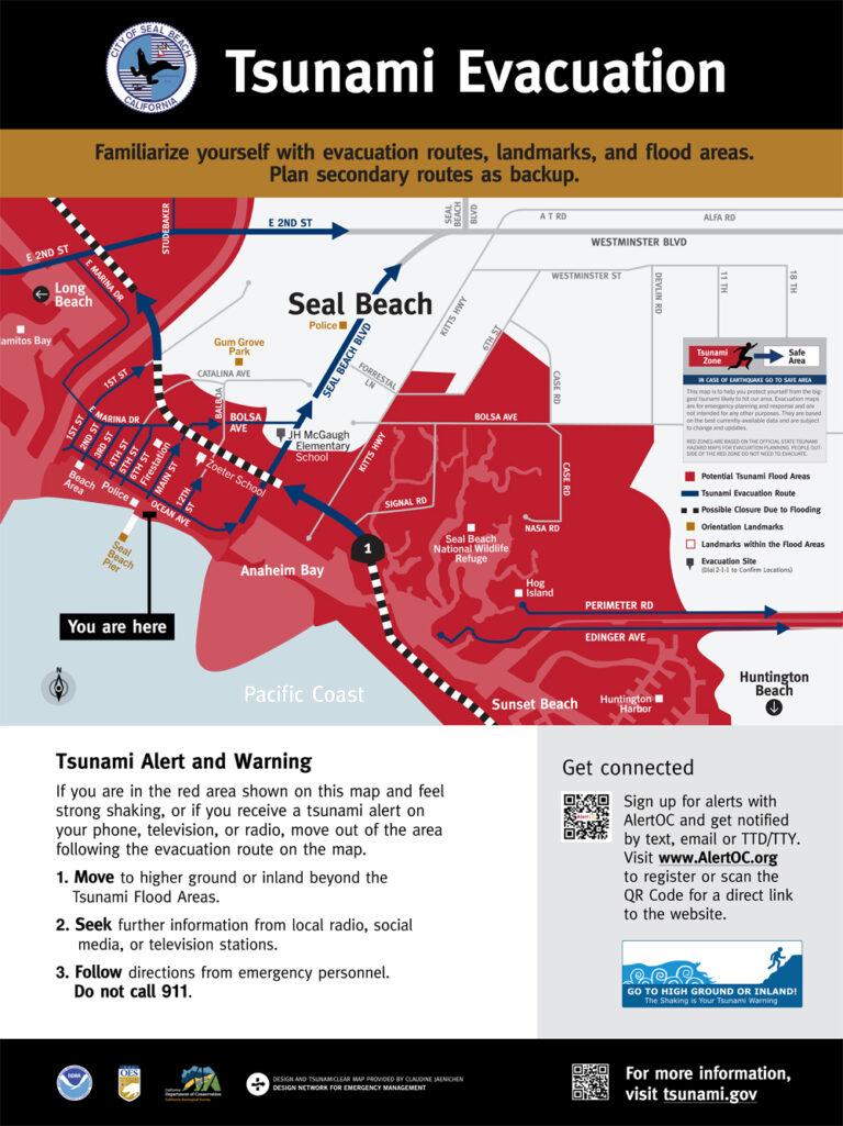 California Geological Survey updates Seal Beach Tsunami Hazard Area Map